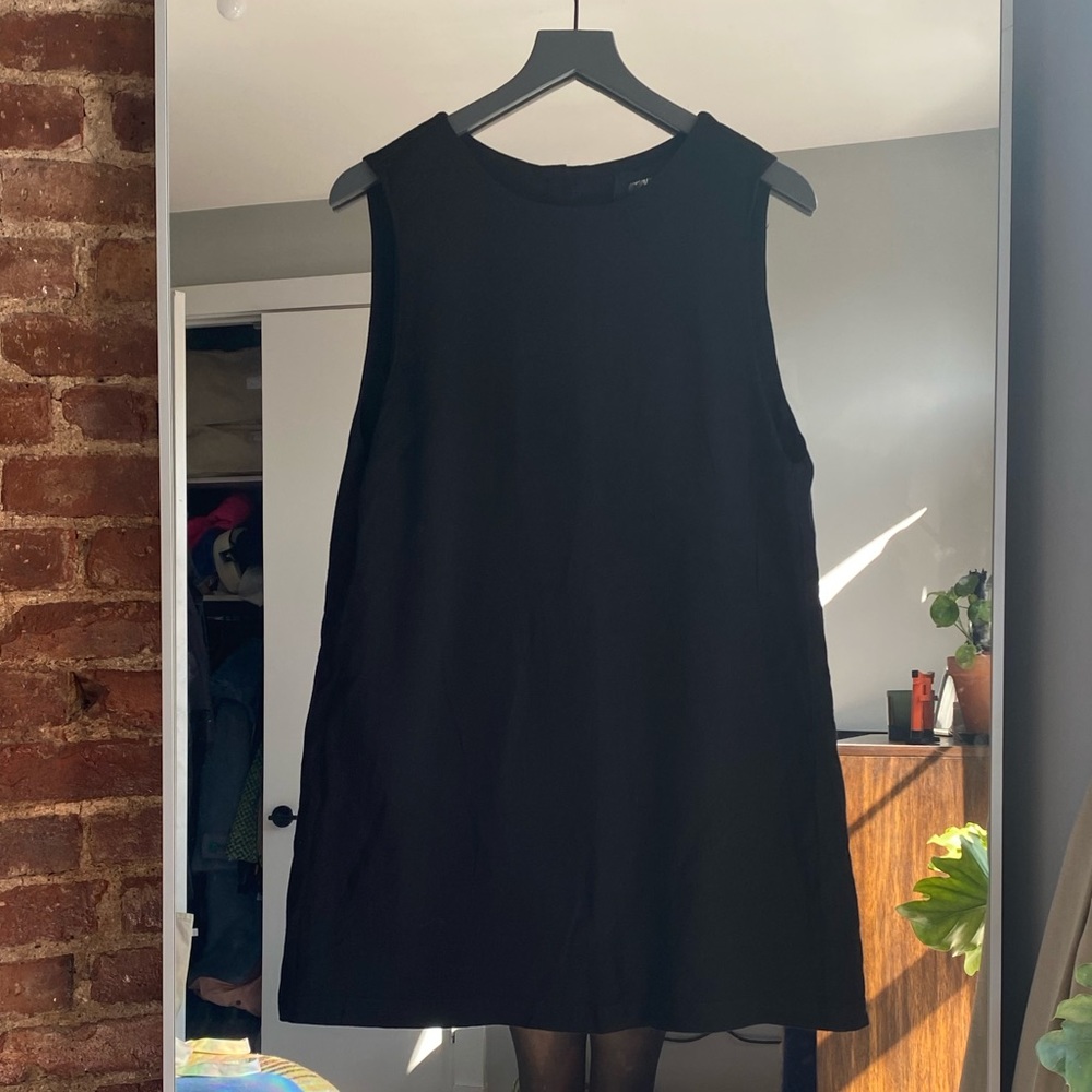 Black reformation shift dress